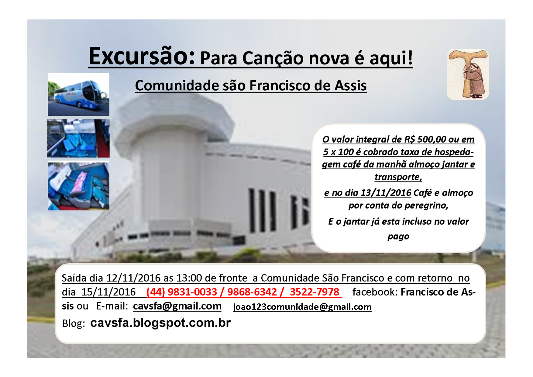 Excursão: Para Canção nova é aqui!